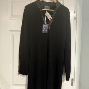 Brand new Sail to Sable black cashmere sweater dress